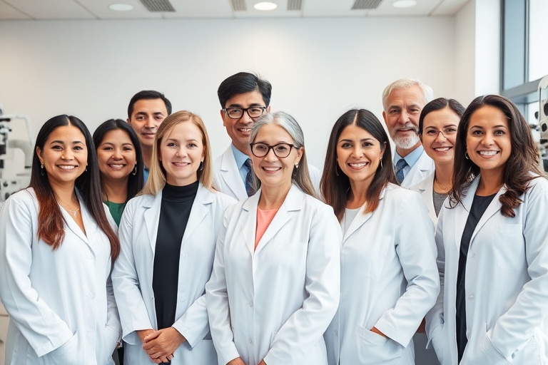 Professional optometry team